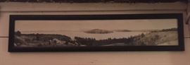 Early 20th-century framed photo of Lake Sunapee, extremely rare. Framed in Hoboken, NJ.