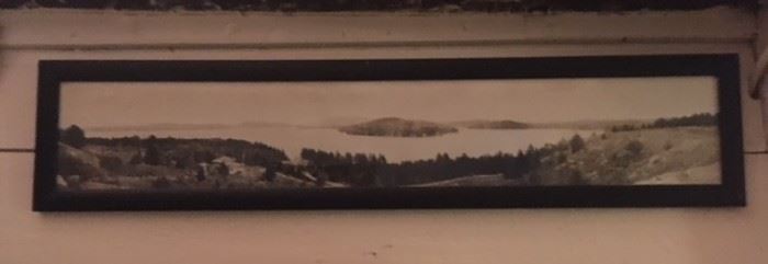 Early 20th-century framed photo of Lake Sunapee, extremely rare.  Framed in Hoboken, NJ.  