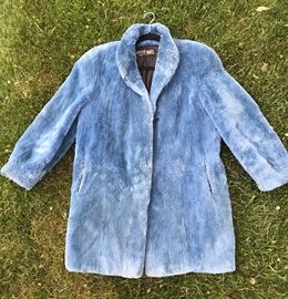 CHRISTIAN NOBEL Blue Beaver Fur Coat