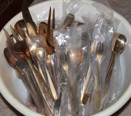 Brass flatware set