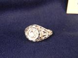 Diamond Ring, Princess Cut Diamond Ring, Vintage Diamond Ring, Platinum Diamond Ring