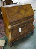 Antique Walnut Drop Front Desk, Ball & Claw Foot Drop Front Desk