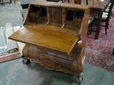 Antique Walnut Drop Front Desk, Ball & Claw Foot Drop Front Desk,
