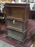 Mahogany Lawyers Bookcase, Antique Barrister Stacking Bookcase