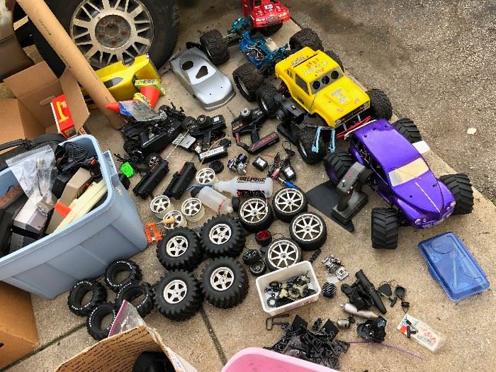 RC Trucks, car and many accessories!