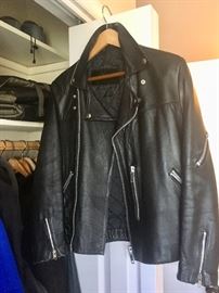 Vintage leather biker jacket 