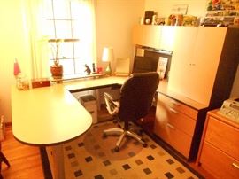 Modern sleek lined home office furniture