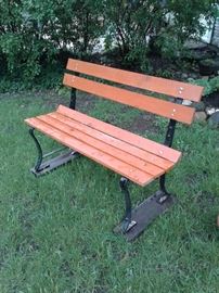 Vintage park bench, can be placed outdoors  or on a porch or deck.