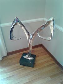Abstract modern Sculpture,  by artist/sculptor Ferdinand Rebechini , 42" tall