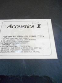 Pair of Acoustics Model V (5)   audio speakers