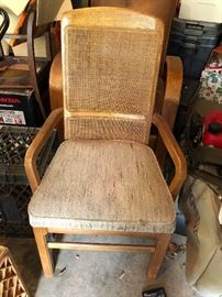 chair with cane backing