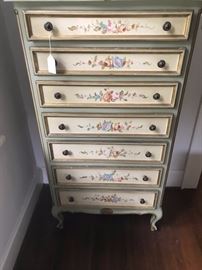 Vintage painted lingerie chest.