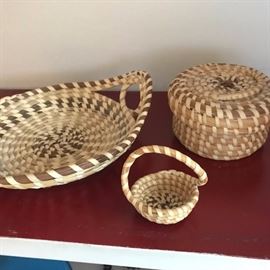 Seagrass baskets.