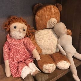 Antique,well-loved toys.