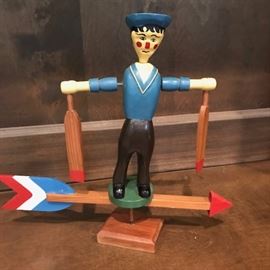 Vintage miniature sailor whirley-gig!