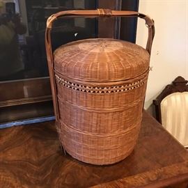 Large vintage Chinese wedding basket.