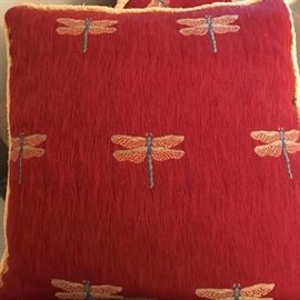 One of a pair of Dragonfly pillows.