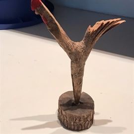 A vintage carved rooster.