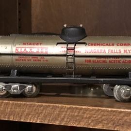 Close-up of the train tanker car.