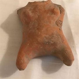 Ancient fired clay female form from Cyprus.