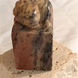 Carved hardstone from China.