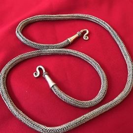 Heavy, long sterling chain.