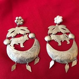 Sterling LARGE earrings.
