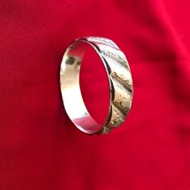 Large, HEAVY sterling bracelet.