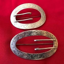 Large sterling pins.