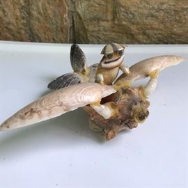 Whimsical vintage shell airplane.