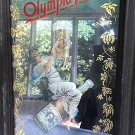 A repro beer mirror. Still fun!