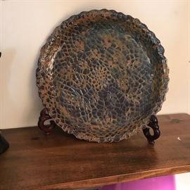 Large pottery platter.