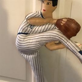 Great soft sculpture Yankee pitcher.