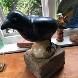 Wonderful large crow...perfect for your sunroom or garden!