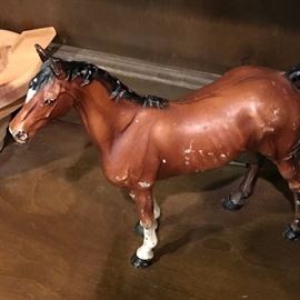 1940's era LARGE cast iron horse. This one is a keeper!
