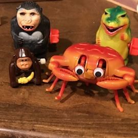 Collection of fun wind-up toys. They work!