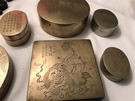 Some of the collection of ink boxes