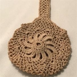 An antique crocheted small evening "necessesaire"