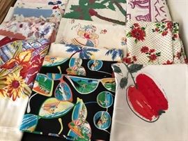 Vintage tablecloths.