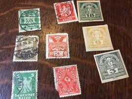 Germany early 30s: eagle up and down, Valkyrie, anod the post horn.