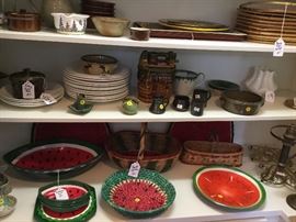 NC pottery, trays, and a watermelon extravaganza.