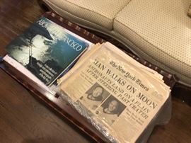 Vintage newspapers.