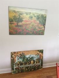 2 canvas prints $25 each