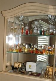 Large collection perfume and bottles