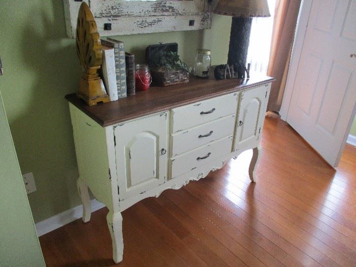 White washed hall table