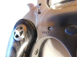 Bonded Arms Derringer 357mg/ 38 special. 410ga. /45 cal extra barrel. Made in Grandberry, TX  Black ash/Texas Star Grips 