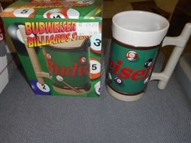 Budweiser Billiards stein