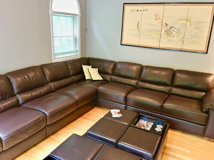Stormville Furniture Extravaganza, Raymour And Flanigan Leather Sectional Sofa