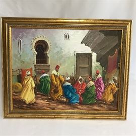 Rodriguez Painting Turkish/ Moorish Men, signed, framed,             http://www.ctonlineauctions.com/detail.asp?id=719918