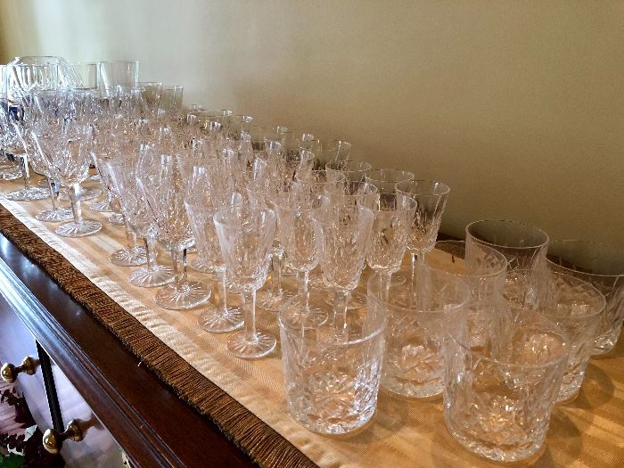 Large Assortment of Waterford Crystal Glassware